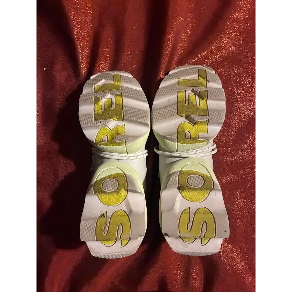 Sorel Shoes Womens 7 Beige Mesh Slip On Rope Lace Athletic Sneakers